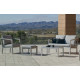 Salon de jardin bas 6 personnes en aluminium et Dralon - Acapulco - gris - Hevea
