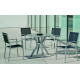 Table ronde salon de jardin 4 personnes en aluminium - Baracoa - Hevea