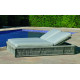 Bain de soleil double multi-positions en aluminium et cordage - Cayman - anthracite - Hevea