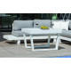 Salon de jardin bas d'angle 6 personnes en aluminium et Dralon - Menfis - Hevea