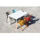 Table de jardin rectangulaire MEET en aluminium et HPL 4 personnes EZPELETA