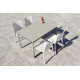 Table de jardin rectangulaire MEET en aluminium et HPL 4 personnes EZPELETA