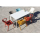 Table de jardin rectangulaire MEET en aluminium et HPL 4/6 personnes EZPELETA