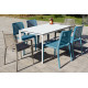 Table de jardin rectangulaire MEET en aluminium et HPL 4/6 personnes EZPELETA