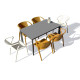 Ensemble table et chaises de jardin 6 personnes Ezpeleta Meet-Fado