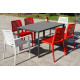 Table de jardin rectangulaire MEET en aluminium et HPL 4/6 personnes EZPELETA