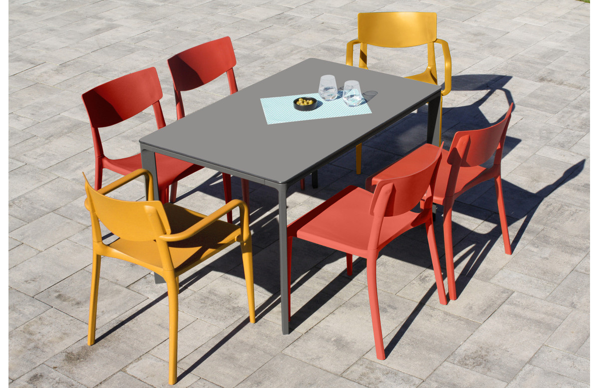Ensemble table et chaises de jardin 6 personnes Ezpeleta Meet-Town Ensemble table et chaises de jardin 6 personnes Ezpeleta Meet-Town