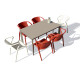 Ensemble table et chaises de jardin 6 personnes Ezpeleta Meet-Fado