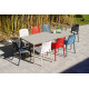 Table de jardin rectangulaire MEET en aluminium et HPL 6 à 8 personnes EZPELETA