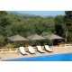 Parasol de jardin ouverture push-up EOLO 250x250 cm en aluminium laqué et toile OLEFIN® EZPELETA