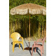 Parasol de jardin à franges MANILA diam. 200 cm en acier finition bois Marron EZPELETA