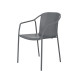Fauteuil de jardin empilable ROD en aluminium laqué EZPELETA