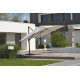 Parasol de jardin déporté imitation bois SEVILLA 4x3m en aluminium et toile polyester DCB GARDEN