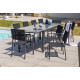 Ensemble table et chaises de jardin en alu/verre pour 10 personnes DCB Garden TOLEDE gris anthracite