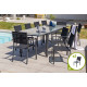 Ensemble table et chaises de jardin en alu/verre pour 12 personnes DCB Garden TOLEDE gris anthracite