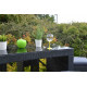 Ensemble bar haut et tabourets de jardin 6 personnes Calvi anthracite