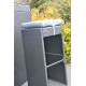 Ensemble bar haut et tabourets de jardin 6 personnes Calvi anthracite