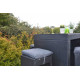 Ensemble bar haut et tabourets de jardin 6 personnes Calvi anthracite