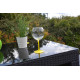 Ensemble bar haut et tabourets de jardin 6 personnes Calvi anthracite
