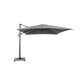 Parasol de jardin carré déporté et inclinable 3x3 gris clair DELORM