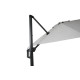 Parasol de jardin carré déporté et inclinable 3x3 gris clair DELORM