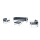 Salon de jardin bas luxe en aluminium 5-6 places - ST TROPEZ - Delorm