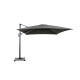 Parasol de jardin carré déporté et inclinable 3x3 gris clair DELORM