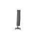 Parasol de jardin carré déporté et inclinable 3x3 gris clair DELORM