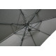 Parasol de jardin carré déporté et inclinable 3x3 gris clair DELORM