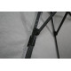 Parasol de jardin carré déporté et inclinable 3x3 gris clair DELORM