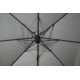 Parasol de jardin carré déporté et inclinable 3x3 gris clair DELORM