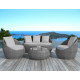 Salon de jardin design bas 4 personnes DELORM