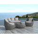 Salon de jardin design bas 4 personnes DELORM