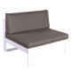 Salon de jardin bas luxe en aluminium 5-6 places - ST TROPEZ - Delorm