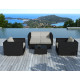 Salon de jardin design bas noir 6 personnes DELORM