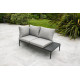 Salon de jardin design bas d'angle en aluminium DCB Garden 4 places ANKARA