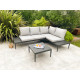 Salon de jardin design bas d'angle en aluminium DCB Garden 4 places ANKARA