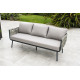 Salon de jardin design bas en aluminium Paris Garden 5 places gris ANTIBES
