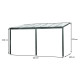 Pergola adossée CIELO 4x3m en polycarbonate et aluminium DCB GARDEN