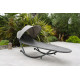 Bain de soleil design basculant HOSSEGOR en acier avec brise soleil Gris DCB GARDEN