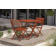 Table salon de jardin pliante et carrée en aluminium pour 2 personnes MARIUS CITY GARDEN