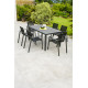 Table salon de jardin 6 personnes en aluminium anthracite DCB Garden MIAMI