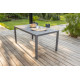 Ensemble table et fauteuils de jardin 6 personnes en aluminium anthracite DCB Garden MIAMI