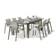 Ensemble table et fauteuils de jardin avec rallonge 8 personnes DCB Garden MIAMI
