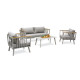 Salon de jardin bas NAPOLI en aluminium Gris 5 personnes DCB GARDEN