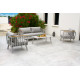 Salon de jardin bas NAPOLI en aluminium Gris 5 personnes DCB GARDEN