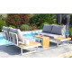 Salon de jardin bas modulable TOKYO en bois d'acacia et aluminium 4 personnes DCB GARDEN