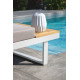 Salon de jardin bas modulable TOKYO en bois d'acacia et aluminium 4 personnes DCB GARDEN