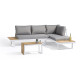 Salon de jardin bas modulable TOKYO en bois d'acacia et aluminium 4 personnes DCB GARDEN