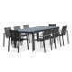 Ensemble table et fauteuils de jardin avec rallonge 8 personnes DCB Garden MIAMI
